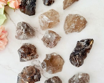 Smoky Quartz Raw Stones, Rough Natural Crystal Specimens | 1-4" Pieces, Brazil | Sold by Weight | Shop Metaphysical Crystals for Root Chakra