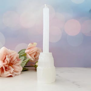 2&quot; Selenite Iceberg Mini Candle Holder for Ritual, Spells & Meditation