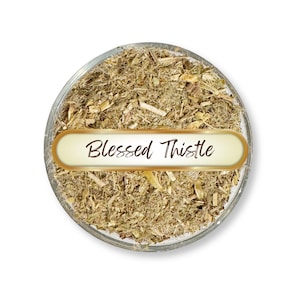 Blessed Thistle Herb | Dried Blessed Thistle Cut & Sifted | Cnicus Benedictus, Herbs for Spells, Rituals, Witchcraft, Magic, Crafts, Oils