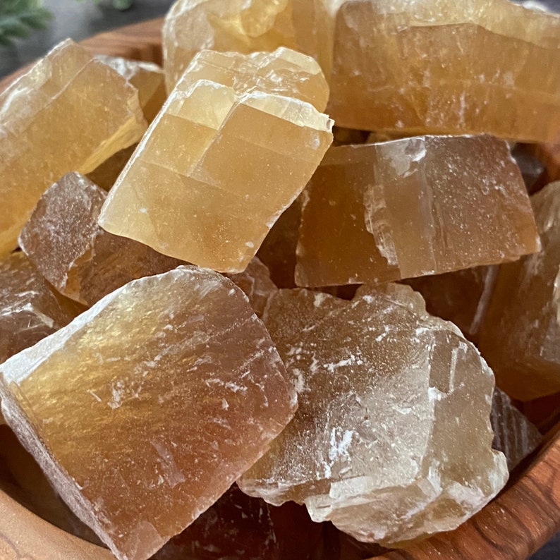 Rough Honey Calcite Stone Raw Honey Calcite Stones Honey Etsy