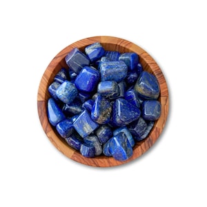 Lapis Lazuli Tumbled Stones | AAA Polished Lapis Lazuli Crystal | Shop Metaphysical Crystals for Third Eye, Throat Chakras