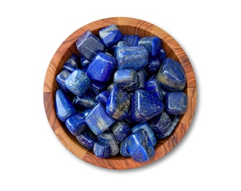 Lapis Lazuli Tumbled Stones | AAA Polished Lapis Lazuli Crystal | Shop Metaphysical Crystals for Third Eye, Throat Chakras