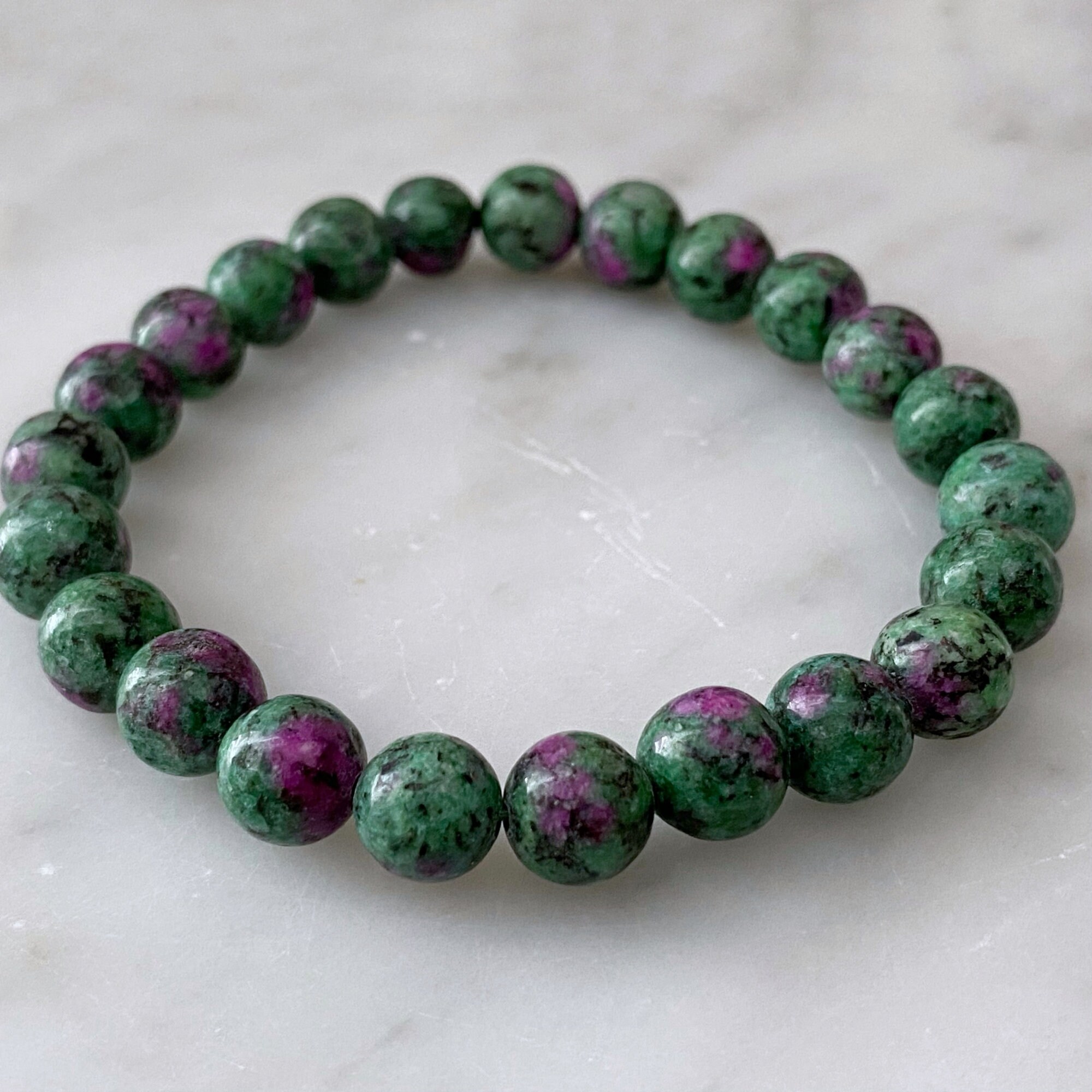 Ruby Zoisite Bracelet RRuby Zoisite Energy Bracelet 8mm Etsy