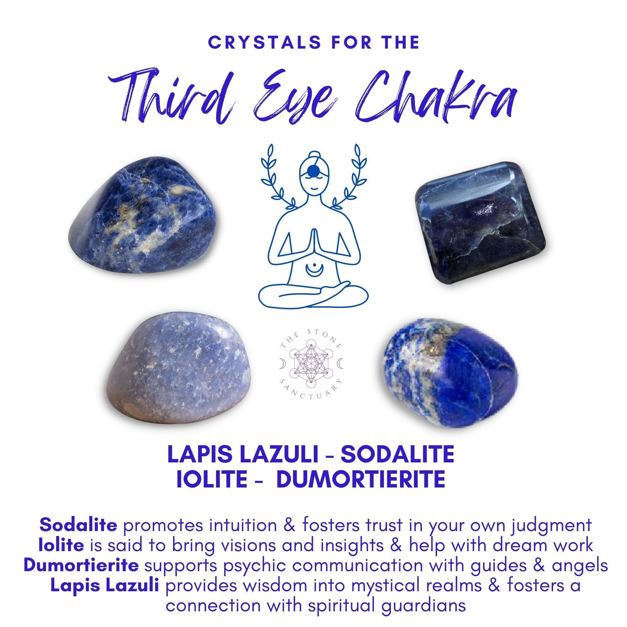 Third Eye Chakra Crystals Crystals for Third Eye Chakra Etsy UK