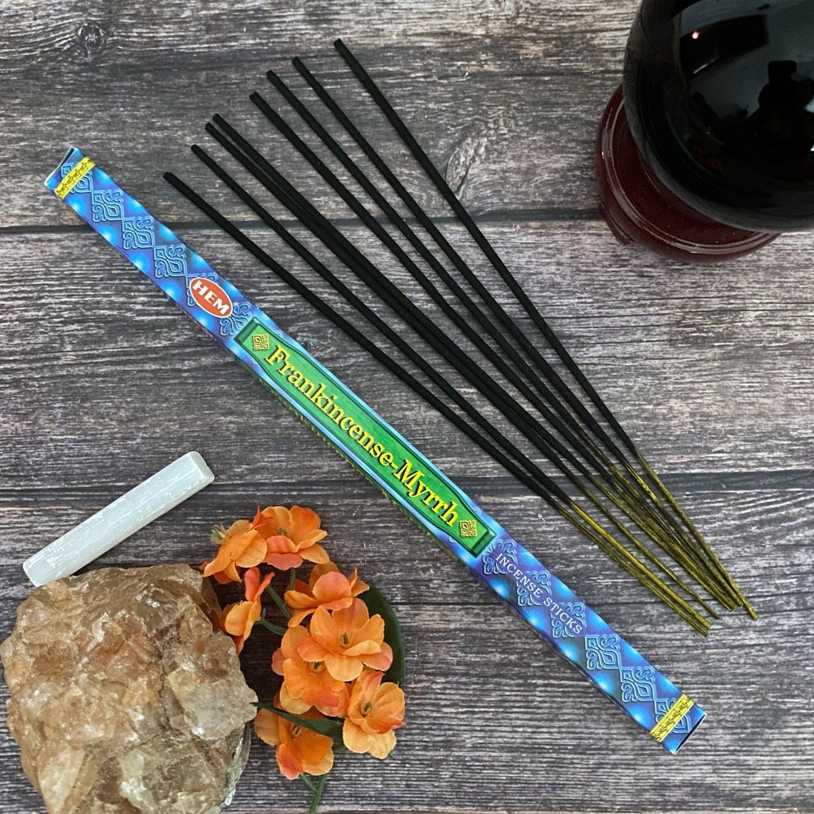 HEM Frankincense & Myrrh Incense Sticks 8 Sticks 8 Gm Pack Etsy
