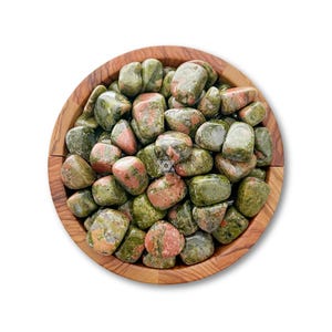 Unakite Tumbled Stones | Polished Unakite Jasper Crystal | Shop Metaphysical Crystals for Heart Chakra, Bulk Lots Available