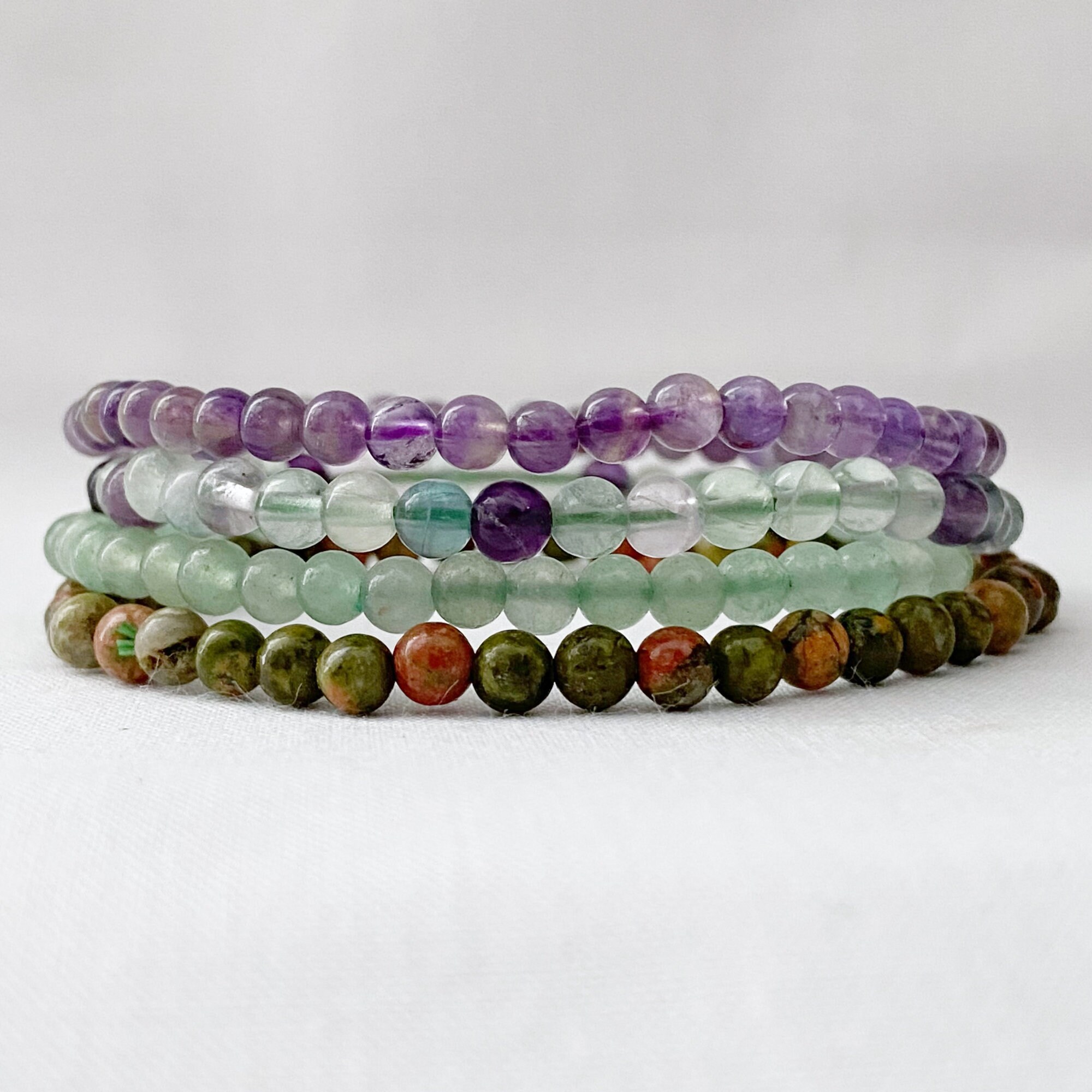 Virgo Bracelet Set, Virgo Crystal Beaded Bracelets, Virgo Zodiac 