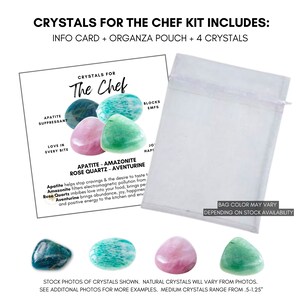 Chef Crystal Set, Crystals for The Chef, Gifts for The Cook, Kitchen Crystals, Metaphysical Crystal Kit, Spiritual Unique Gift Idea bild 6