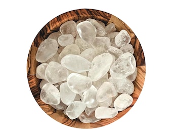 Quartz cristal clair, pierres roulées | Pierres précieuses polies de catégorie A pour chakra de la couronne | Disponible à l'unité ou en vrac
