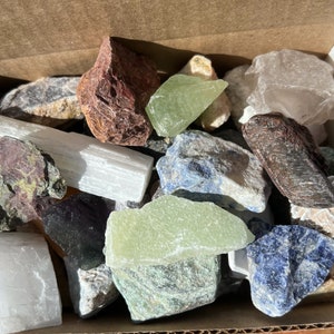 Raw Assorted Crystals & Stones, Craft Collection Mixed Rough Crystals ...