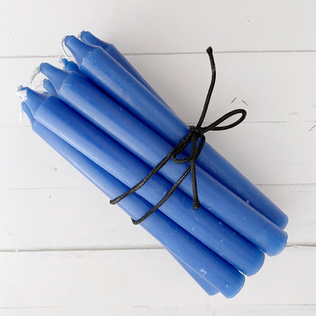 5 Blue Spell Candles, Blue Chime Candles, Witch Candles for Spells
