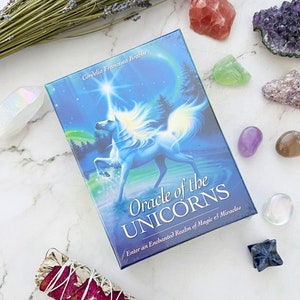 Oracle of the Unicorns Oracle Deck by Cordelia Francesca Brabbs | 44 Oracle Cards w/84 Page Guidebook | Mythical Creatures, Fantasy Art
