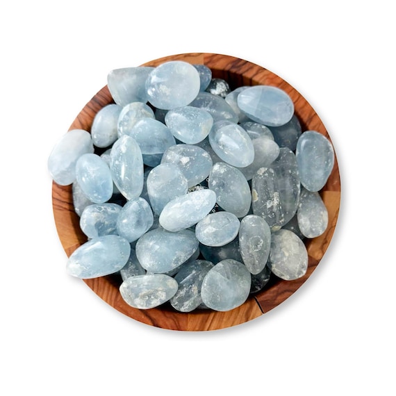 Celestite Tumbled Stones | Polished Grade B Celestine Crystal Gemstones | Select Your Size