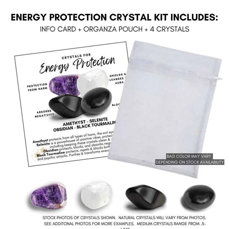 Energy Protection Crystal Kit Crystals for Energy Protection Etsy