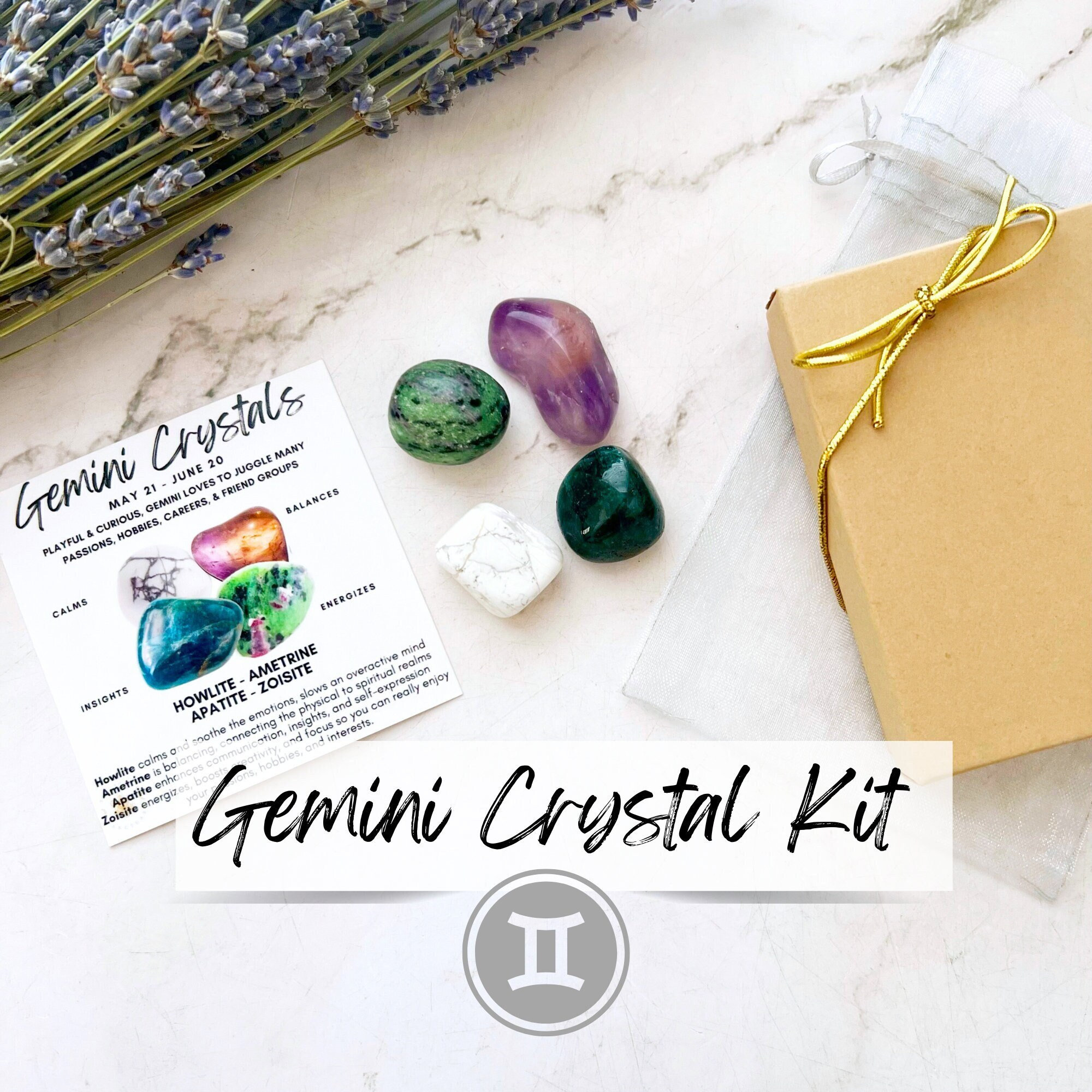 Gemini Crystal Set | Kit of 4 Crystals for Gemini | Great Idea for