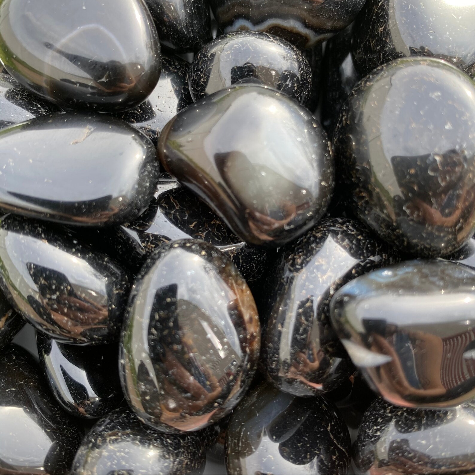Black Onyx Polished Tumbled Stones Onyx Crystal Reiki Etsy