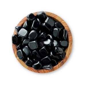 Black Obsidian Tumbled Stones | Polished Obsidian Crystal | Shop Metaphysical Crystals for Root Chakra
