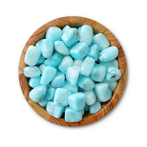 Blue Aragonite Tumbled Stones | Polished Blue Aragonite Crystal | Shop Metaphysical Crystals for Throat Chakra
