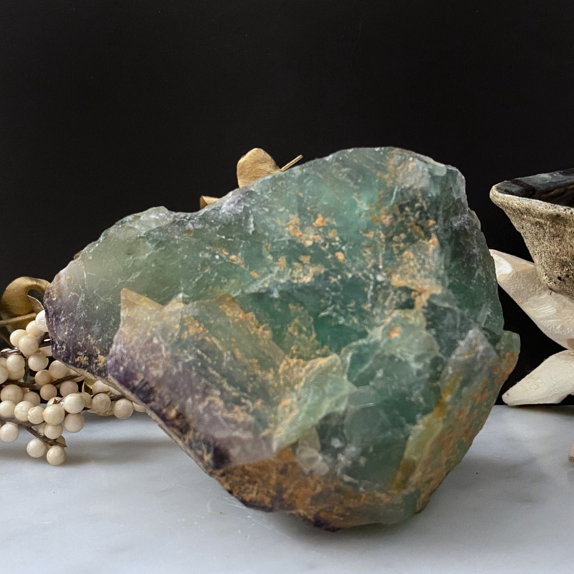 Rough Green Fluorite 845G Fluorite Specimen Raw Fluorite Etsy