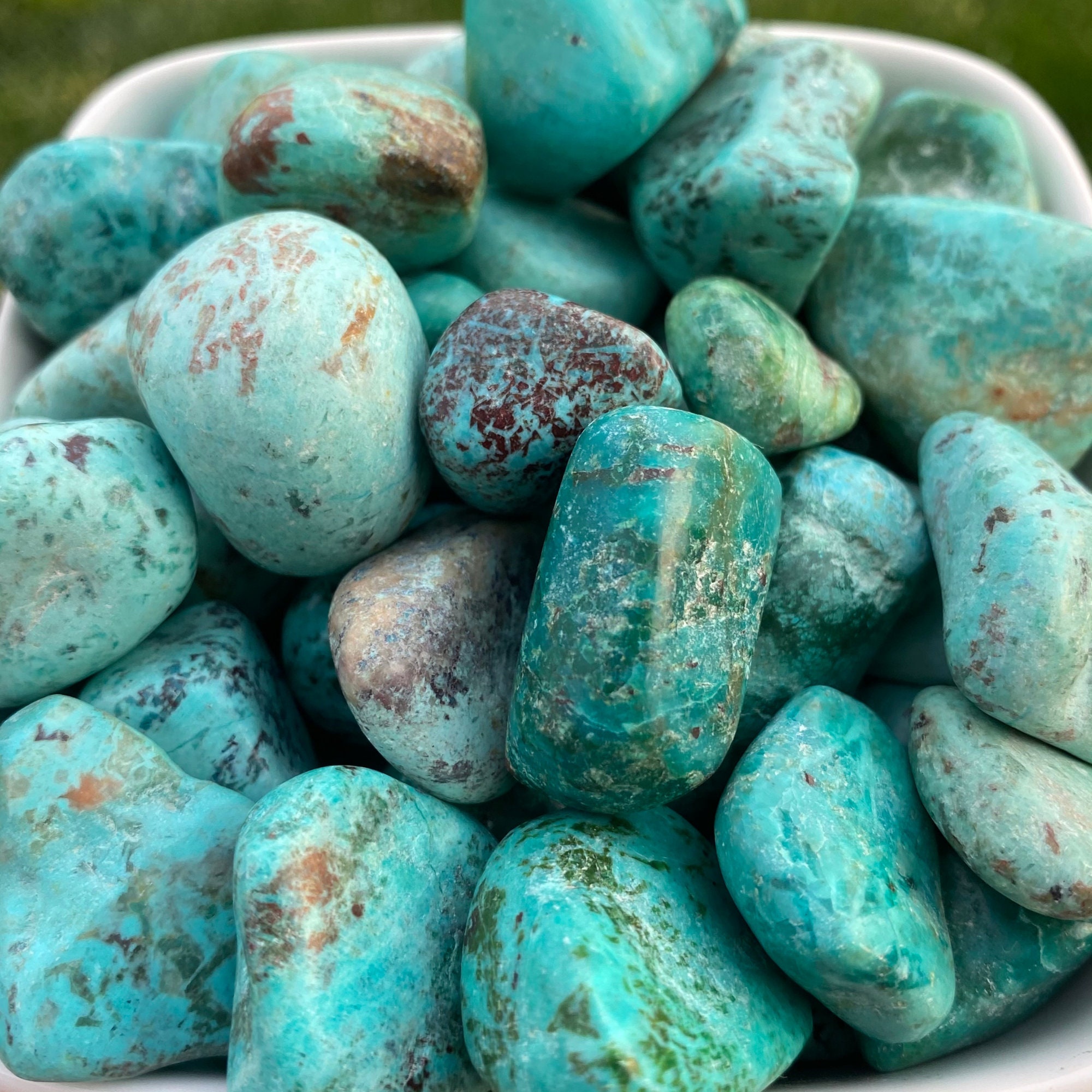 Turquoise Stone from Peru Natural Turquoise Stones Reiki | Etsy