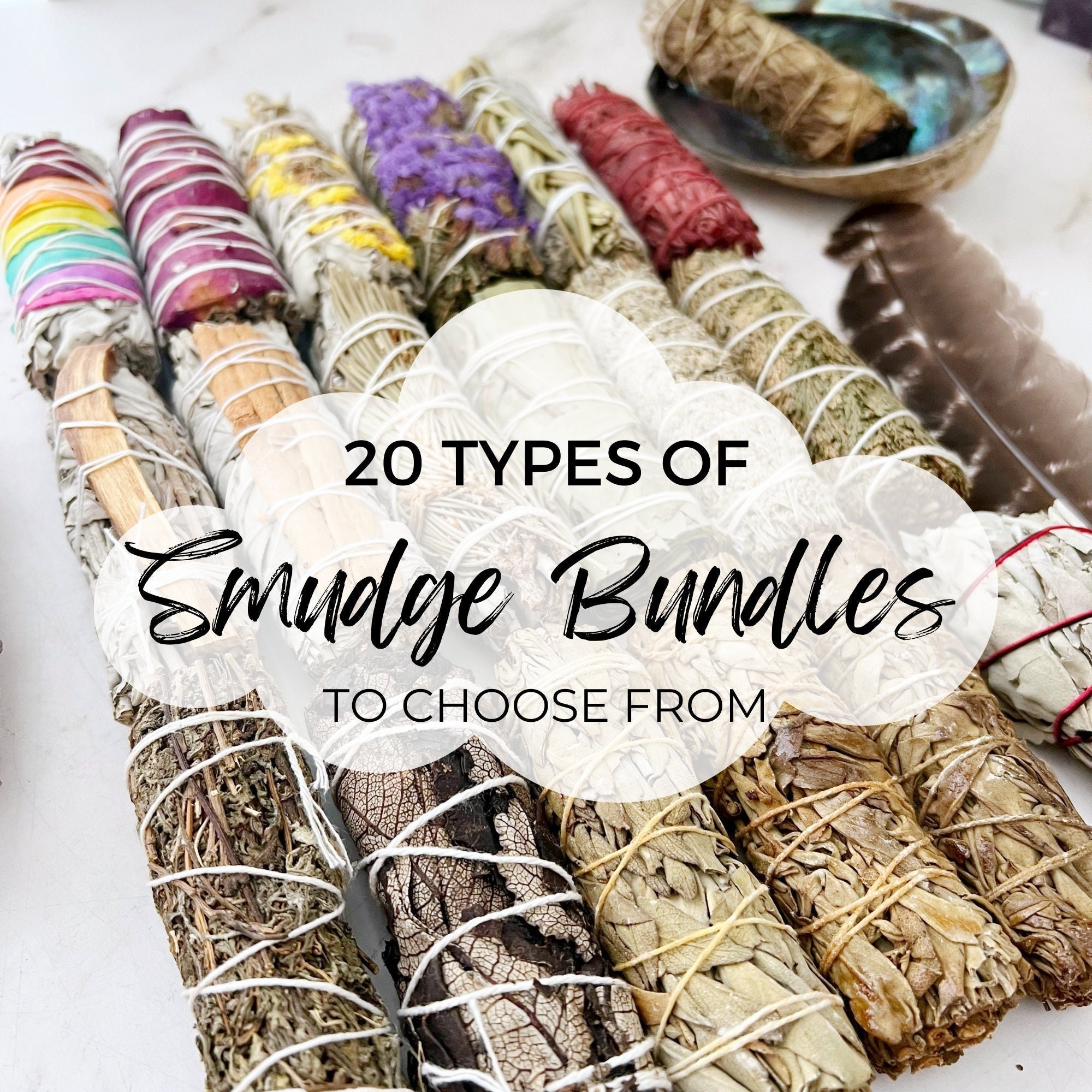 Sage Smudge Stick Bundle: Your Choice of Scent for Positive Energy, New Beginnings, Home Cleansing