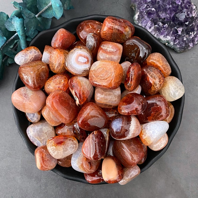 Fire Agate Crystal Fire Agate Stone Polished Fire Agate image 2