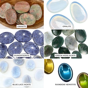Crystal Worry Stones | Polished Pocket Sized Thumb Stones for Meditation & Mindfulness | Choose Your Gemstone image 11