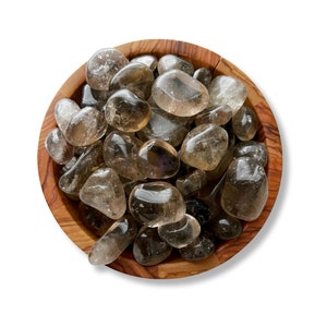 Smoky Quartz Tumbled Stones | Polished Natural Smokey Quarts Gemstones | Shop Metaphysical Crystals for Root Chakra