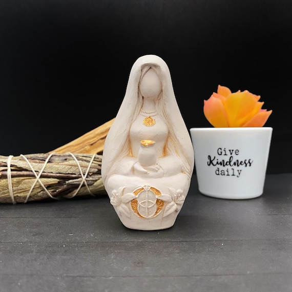 Mary Magdalene Gypsum Stone Statue: Altar Figurine
