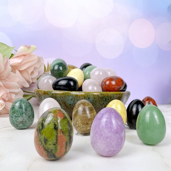 1" Mini Crystal Eggs, Easter Crystals, Assorted Ostara Egg, Crystal Easter Egg, Easter Egg Hunt, Basket Filler Ideas, Easter Decor, Jewelry