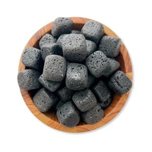 Lava Rock Tumbled Stones | Polished Black Lava Basalt Tumbled Gemstone Rocks | Shop Metaphysical Crystals for Root Chakra