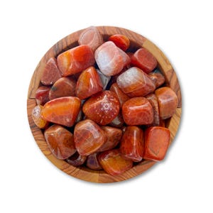 Fire Agate Tumbled Stones | Polished Fire Agate Crystal Gemstones | Shop Orange Metaphysical Crystals for Root Chakra