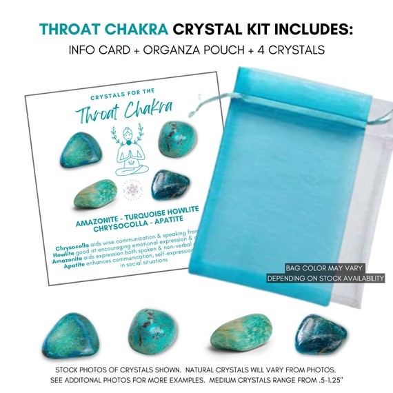 Throat Chakra Crystal Set | Tumbled Stone Kit for Throat Chakra