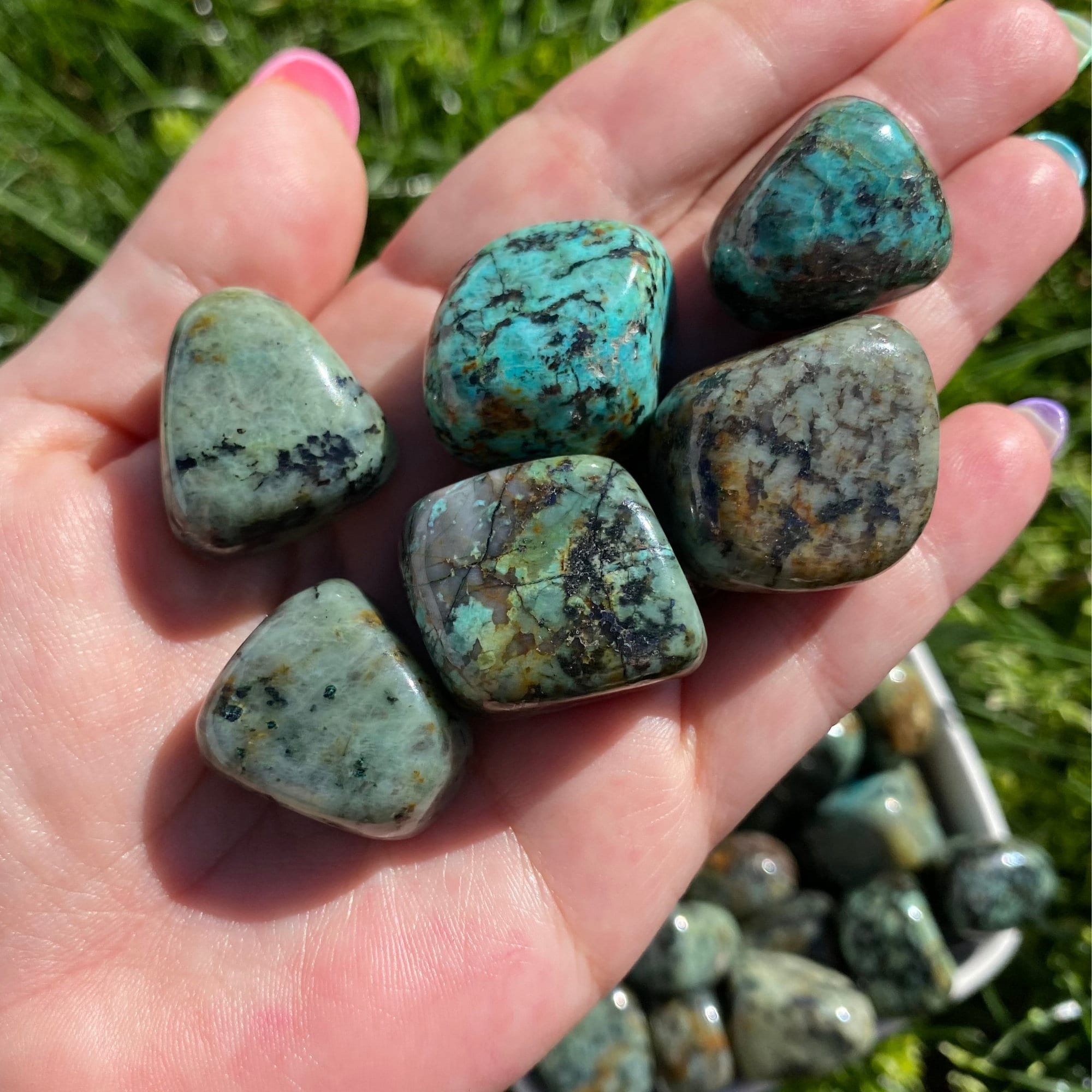 African Turquoise Tumbled Stones African Turquoise Crystal Shop