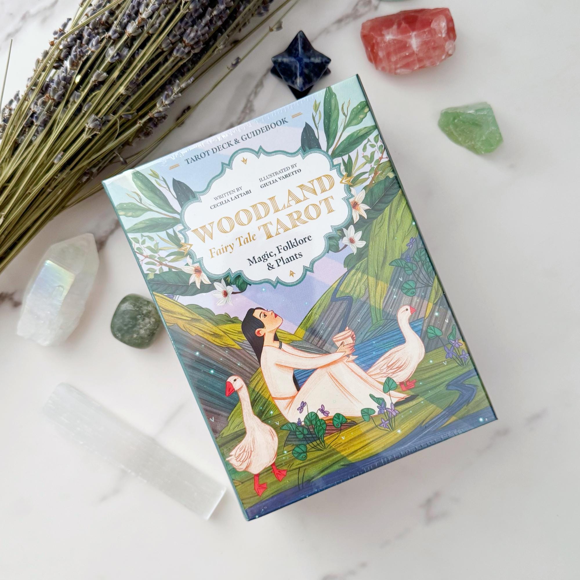 Woodland Fairy Tale Tarot Deck by Cecilia Lattari | 78 Curious Travels Tarot Cards w/128pg Color Guidebook, Magic, Folklore, Plants