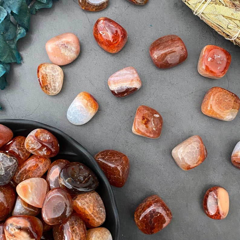 Fire Agate Crystal Fire Agate Stone Polished Fire Agate image 6