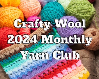 Crafty Wool Monthly Yarn Club April Lucky Dip Re-Purchase Monthly 2 x 20g Mini Skeins Hand Dyed Merino/Nylon Sock Weight Yarn Club