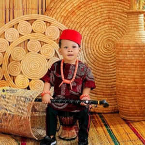 Isiagu Boy&#39;s Top/Hat/Cane Set for First Birthday, Weddings, and Special Events