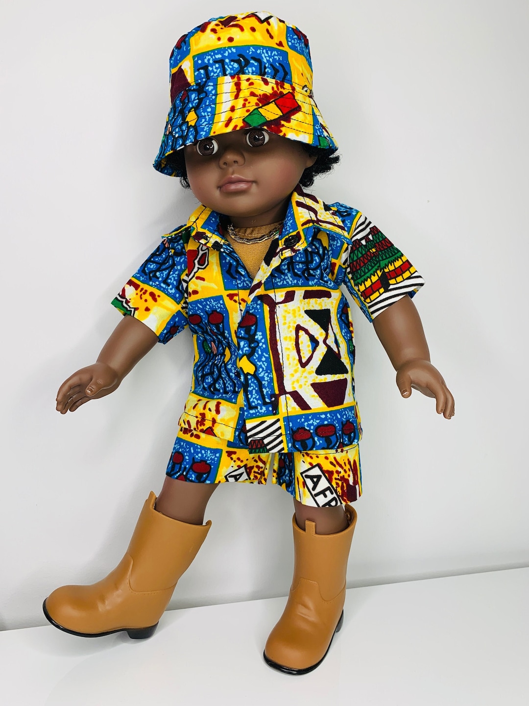 Doll Clothes for 18 Inch Boy Dolls, African Kente for 18 Inch Dolls