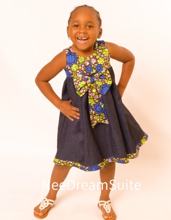 Girls toddlers African Wax Dress Girls Ankara Dress Girls Party Dress Portrait birthday Dress Kitenge Dress Flower Girl Dress Etsy