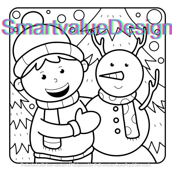 Christmas Coloring 100 Pages Suitable for all kids | Etsy