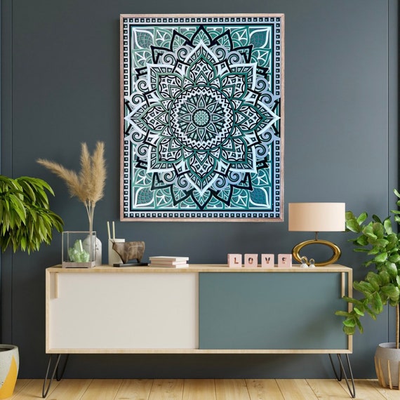 3D Mandala Wall Art Living Room Decor Spiritual Wall Art Etsy