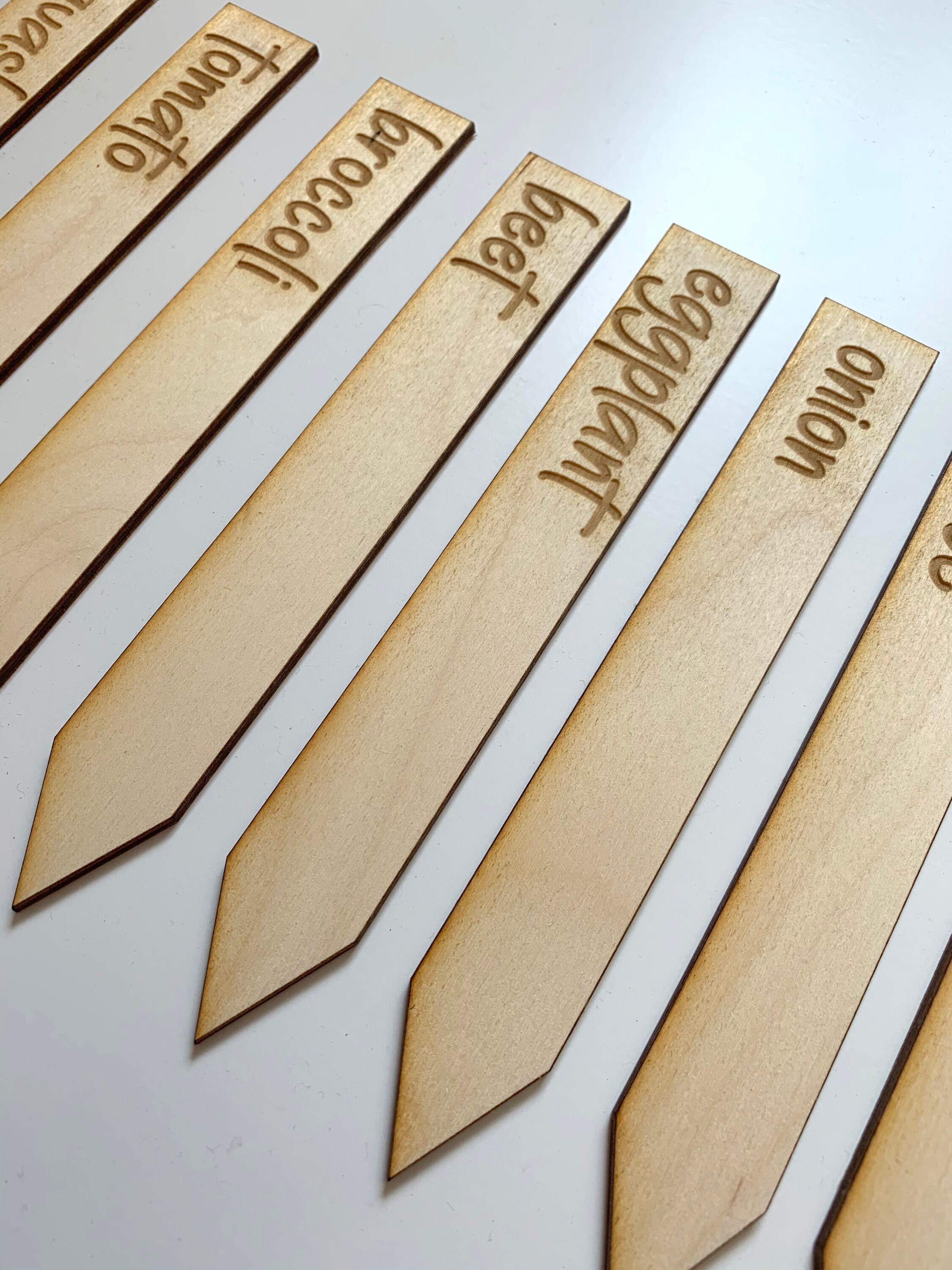 1 piece garden plant stake Custom Any name tag laser engraved Etsy