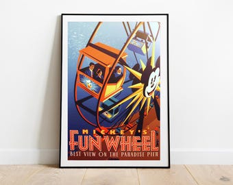 ディズニーランド鉄道ポスター ビンテージディズニーポスター