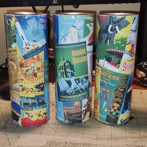 Vintage Disneyland Attraction Poster Tumbler Design