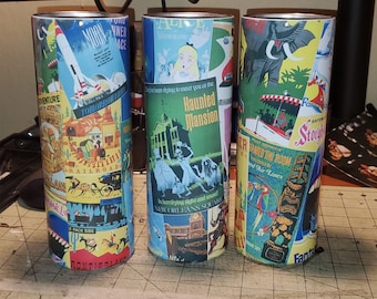 Vintage Disneyland Attraction Poster Tumbler Design