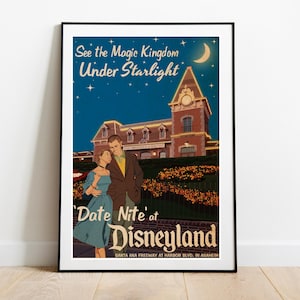 ディズニーランドでのデートナイトのポスター ディズニーの