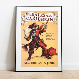 Disneyland Pirates of the Caribbean Digital Attraction Poster