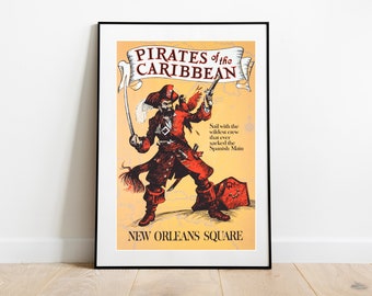 Disneyland Pirates of the Caribbean Digital Attraction Poster
