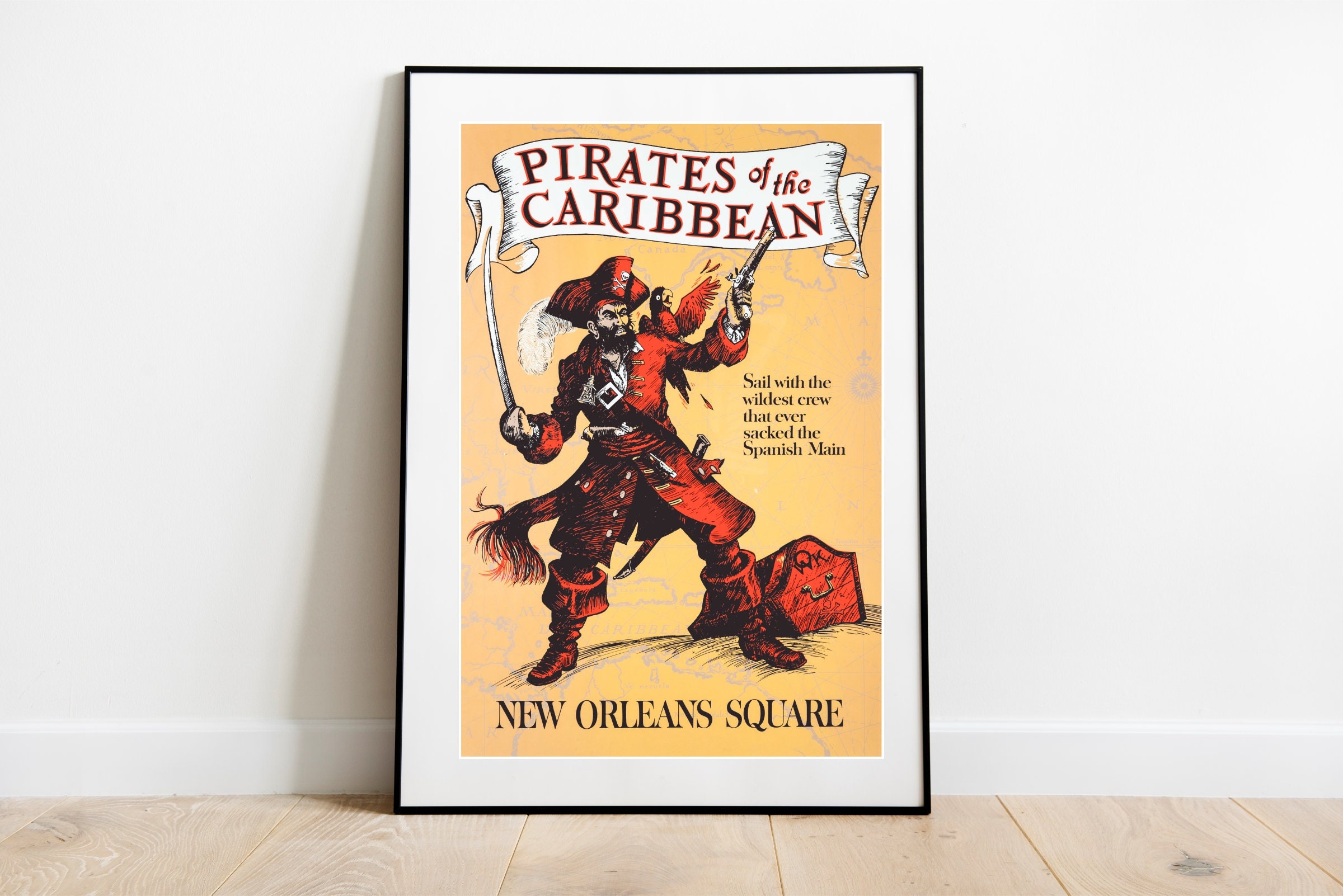 Pirates Of The Caribbean Disneyland Poster